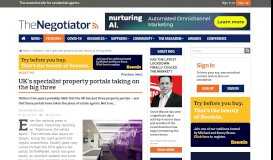 
							         UK's specialist property portals taking on the big three - The Negotiator								  
							    