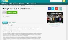 
							         UlangoTV Live IPTV Explorer 1.9.32 Free Download								  
							    