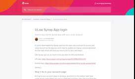
							         ULaw Synap App login | Synap Academy								  
							    