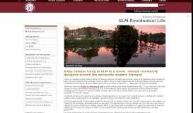 
							         ULM Residential Life | ULM University of Louisiana at Monroe								  
							    