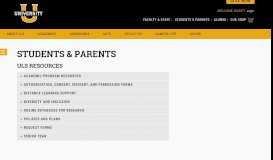 
							         ULS | Parent and Student Resources								  
							    
