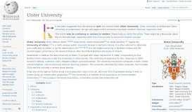 
							         Ulster University - Wikipedia								  
							    