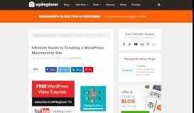 
							         Ultimate Guide to Creating a WordPress Membership Site - WPBeginner								  
							    