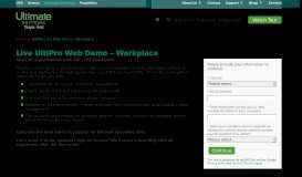 
							         UltiPro Live Web Demo - Workplace - Ultimate Software								  
							    