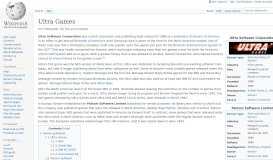 
							         Ultra Games - Wikipedia								  
							    