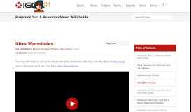 
							         Ultra Wormholes - Pokemon Sun & Pokemon Moon Wiki Guide - IGN								  
							    