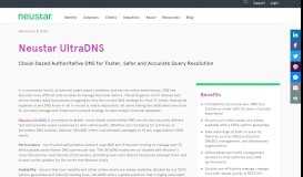 
							         UltraDNS - Fault-Tolerant DNS Infrastructure Product Literature | Neustar								  
							    