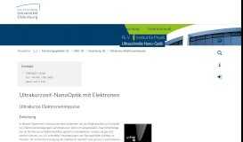 
							         Ultrakurzzeit-NanoOptik mit Elektronen — Carl von Ossietzky ...								  
							    