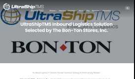 
							         UltraShipTMS Inbound Logistics Solution Selected by The Bon-Ton ...								  
							    