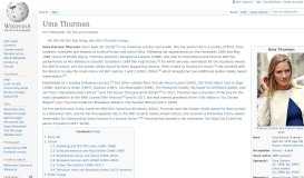 
							         Uma Thurman - Wikipedia								  
							    