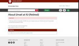 
							         Umail | University Information Technology Services								  
							    