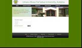 
							         Umaru Musa Yaradua University, Katsina. | Using the ... - UMYU Portal								  
							    
