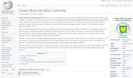 
							         Umaru Musa Yar'adua University - Wikipedia								  
							    