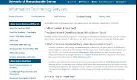 
							         UMass Boston Email FAQ - University of Massachusetts Boston								  
							    