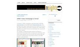 
							         UMBC's New Homepage & Portal |								  
							    