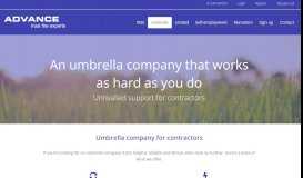 
							         Umbrella company for contractors and temporary workers | ADVANCE								  
							    