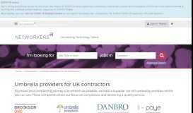 
							         Umbrella Providers for UK Contractors - Networkers								  
							    