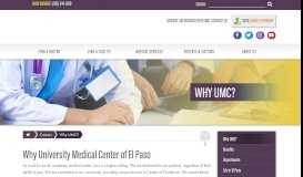 
							         UMC - El Paso | University Medical Center of El Paso | Why UMC?								  
							    