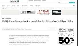 
							         UMN joins online application portal that lets 9th-graders build ...								  
							    