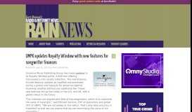 
							         UMPG updates Royalty Window with new features for songwriter ...								  
							    