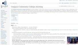 
							         Umpqua Community College shooting - Wikiquote								  
							    