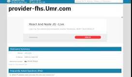 
							         UMR Portal - UMR.com								  
							    