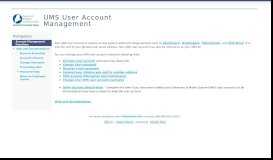 
							         UMS User Account Management								  
							    