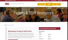 
							         UMSL Faculty and Staff Resources								  
							    