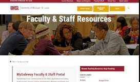 
							         UMSL Faculty and Staff Resources - University of Missouri-St. Louis								  
							    