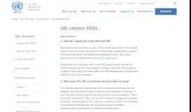 
							         UN careers FAQs | UNA-UK								  
							    