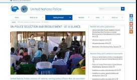
							         UN Police Selection and Recruitment - At a Glance | United Nations ...								  
							    