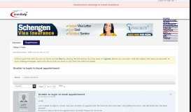 
							         Unable to login to book appointment - Immigration forums for visa ...								  
							    