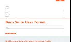
							         Unable to use Burp with latest version of Firefox | Burp Suite Support ...								  
							    