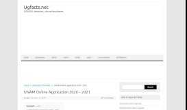 
							         UNAM Online Application 2019 - 2020 - Ugfacts.net								  
							    