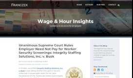 
							         Unanimous Supreme Court Rules Employer Need Not Pay for Worker ...								  
							    