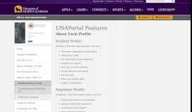 
							         UNAPortal Features | University of North Alabama - UNA.edu								  
							    
