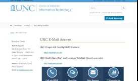 
							         UNC E-Mail Access | School of Medicine IT								  
							    
