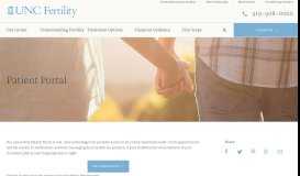 
							         UNC Fertility Patient Portal								  
							    