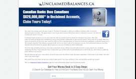 
							         Unclaimed Balances Canada | Unclaimed Bank Accounts & Money ...								  
							    