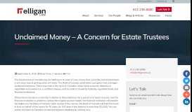 
							         Unclaimed Money - A Concern for Estate Trustees - Nelligan O'Brien ...								  
							    