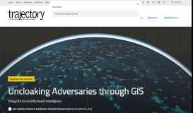 
							         Uncloaking Adversaries through GIS | Trajectory Magazine								  
							    