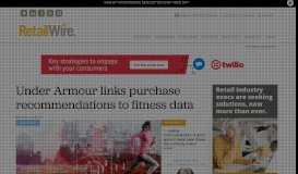 
							         Under Armour links purchase recommendations to fitness data ...								  
							    