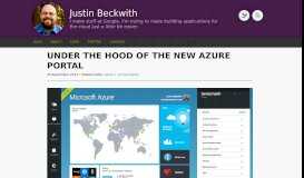 
							         Under the hood of the new Azure Portal // Justin Beckwith								  
							    