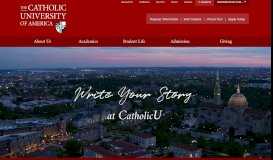 
							         Undergraduate Admission - Catholic University - Washington, DC | CUA								  
							    