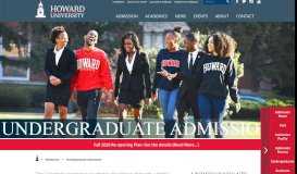 
							         Undergraduate Admission | Howard University								  
							    