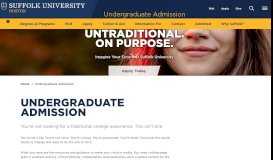
							         Undergraduate Admission - Suffolk University								  
							    