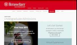 
							         Undergraduate Admissions | Admissions								  
							    