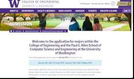 
							         Undergraduate Admissions Application | UW College of Engineering								  
							    
