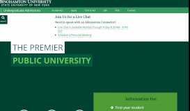 
							         Undergraduate Admissions | Binghamton University								  
							    
