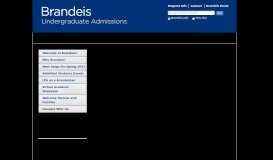 
							         Undergraduate Admissions | Brandeis University								  
							    